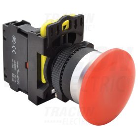   Tracon Gombafejű nyomógomb, piros 1×NC, 5A/230V AC-15, 40mm, IP65