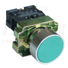   Tracon Egyszerű nyomógomb, fémalapra szerelt, zöld 1×NO, 3A/240V AC, IP42