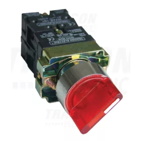   Tracon Tokozott világítókaros kapcsoló, piros,LED, kétáll., izzó n. 1×NC+1×NO, 3A/400V AC, IP44