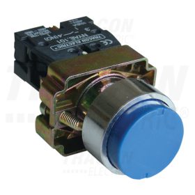   Tracon Kiálló nyomógomb, fémalapra szerelt, kék 1×NO, 3A/240V AC, IP42