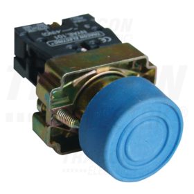   Tracon Gumiburkolatos nyomógomb, fémalapra szerelt, kék 1×NO, 3A/240V AC, IP55