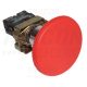 Tracon Tokozott gombafejű vészgomb, fémalapra szerelt, piros 1×NC, 3A/400V AC, IP44, d=40mm