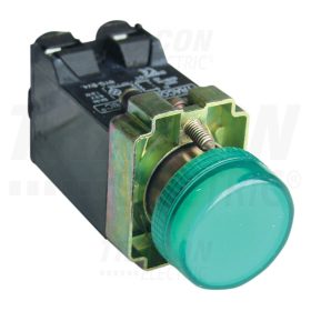   Tracon Jelzőlámpa, fémalap, zöld, trafóval, izzó nélkül 3A/230V AC, IP42, NYGI6