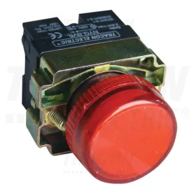   Tracon Tokozott jelzőlámpa, fémalapra szerelt, piros, izzó nélkül 3A/400V AC, IP44, NYGI230