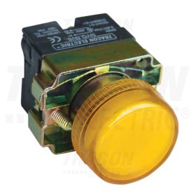   Tracon Jelzőlámpa, fémalapra szerelt, sárga, izzó nélkül 3A/400V AC, IP42, NYGI230