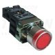 Tracon Tok.világító nyomógomb, fémalap,előtét,piros,glim,izzó nélk. 1×NC, 3A/230V AC, 130V, IP44