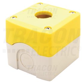   Tracon Összeállított tokozat nyomógombokhoz, sárga, 1-es d=22,5, IP65, 2×PG-13,5