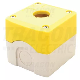   Tracon Összeállított tokozat nyomógombokhoz, sárga, 1-es d=22,5, IP65, 2×PG-13,5
