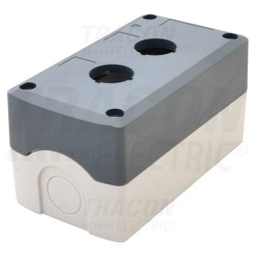   Tracon Összeállított tokozat nyomógombokhoz, szürke, 2-es d=22,5, IP65, 2×PG-13,5