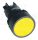 Tracon Nyomógomb, műanyag testű, sárga 1×NO, 0,4A/400V AC, IP42, d=22mm