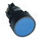 Tracon Tokozott nyomógomb, műanyag testű, kék 1×NO, 0,4A/400V AC, IP44, d=22mm