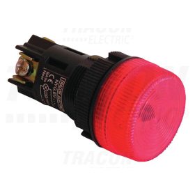   Tracon Jelzőlámpa, műanyag testű, kék, izzó nélkül 0,4A/250V AC, d=22mm, IP42