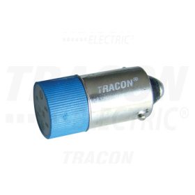 Tracon LED-es jelzőizzó, kék 400V AC, Ba9s