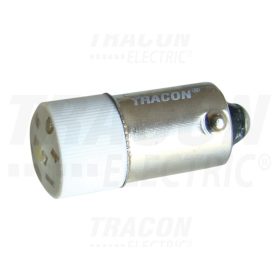 Tracon LED-es jelzőizzó, fehér 230V AC/DC, Ba9s