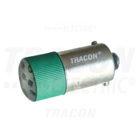 Tracon LED-es jelzőizzó, zöld 24V AC/DC, Ba9s