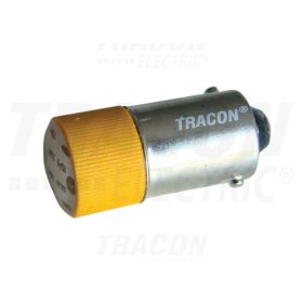 Tracon LED-es jelzőizzó, sárga 24V AC/DC, Ba9s