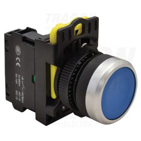   Tracon Egyszerű nyomókapcsoló, kék 1×NO, 5A/230V AC-15, IP65