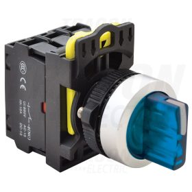   Tracon Világítókaros kapcsoló, kék, LED, háromállású 1×NO+1×NC, 5A/230V AC-15, IP65, LED 230V AC/DC