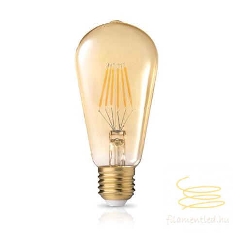 LED Filament Dimmerable ST64 Vintage Gold Clear E27 8W 2200K OM44-05041