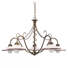 ONLI LAMPADARIO ROSINA CERAMICA 4257/5B