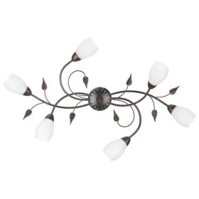   ONLI PLAFONIERA LIA 6xE14 OVALE COL. NERO / ORO ROSSO 4719/OV6