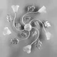ONLI PLAFONIERA MARILENA/5 LUCI BIANCO/ARGENTO 4836/PL5