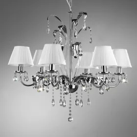   ONLI LAMPADARIO JACQUELINE/6 CIUFFO CROMATO PAR.BIANCO 4865/6C