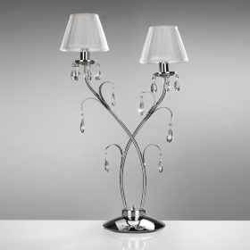 ONLI LUME JACQUELINE 2 LUCI CROMO PAR.BIANCO 4865/LG