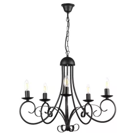 ONLI LAMPADARIO POMPEI 5 LUCI COL.NERO 4885/5N