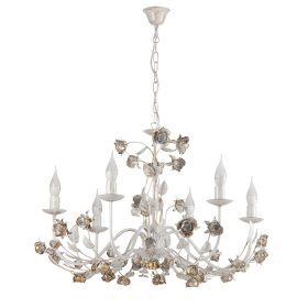 ONLI LAMPADARIO CAROLINA 6 LUCI COL. AVORIO 4914/6A