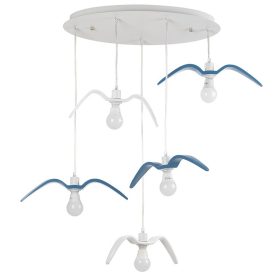 ONLI SOSP. ALBATROS 5xE14 BIANCO/AZZURRO 4960/S