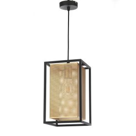 ONLI SOSPENSIONE 1 LUCE MALIK NERO/ORO 4980/S1