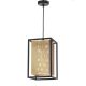 ONLI SOSPENSIONE 1 LUCE MALIK NERO/ORO 4980/S1