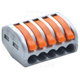   Tracon Csavar nélküli vezetékösszekötő, nyitható 0,75-4mm2, 32A, 400VAC 5P