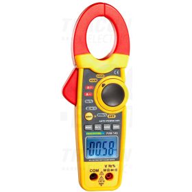   Tracon Digitális lakatfogó AC/DC TrueRMS Wattmérő ACV/DCV 600V, R, ACA/DCA 1000A, 240kW, d=36mm