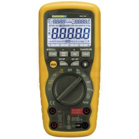   Tracon Digitális multiméter USB True RMS DCV, ACV, DCA, ACA, OHM, C, °C, dioda, IP67