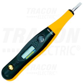   Tracon Feszültség teszter LCD kijelzővel 12-250VAC, 1,5-36VDC, 1p