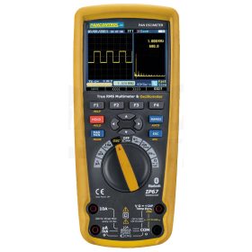   Tracon Digitális multiméter True RMS oszcilloszkóppal DCV, ACV, DCA, ACA, OHM, C, °C, dioda, IP67