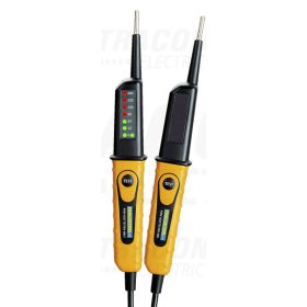   Tracon 2 pólusú feszültségvizsgáló LED kijelző és AVK teszter 6‐400V AC/DC, 30mA FI‐Test