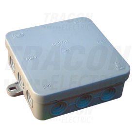   Tracon Rugalmas kötődoboz, falon kivüli, szürke 100×100×40mm, IP54