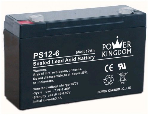 Power Kingdom Akkumulátor 6V 12Ah