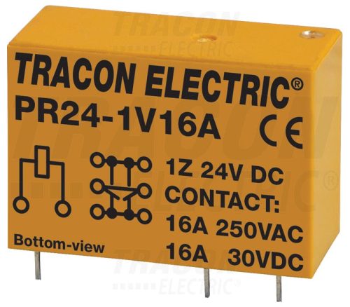 Tracon Print relé 24V DC / 1×CO (16A, 230V AC / 30V DC)