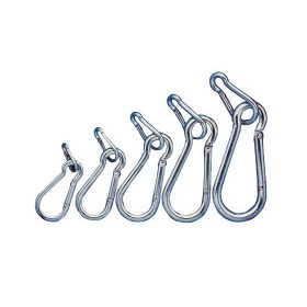 Tracon Karabiner, rugós, acél d=6mm, 800N