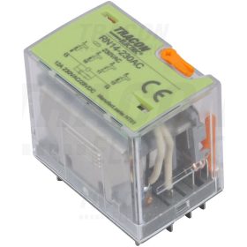   Miniatűr teljesítményrelé tesztgombbal és állapotjelzéssel