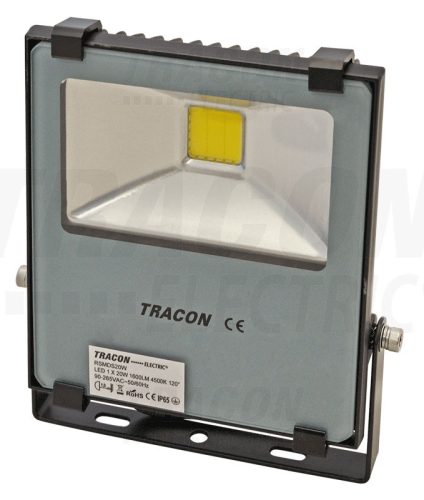 Tracon Fényvető SMD fényforrással 100-240 V AC, 20 W, 1600 lm, 4500 K; IP65, EEI=A