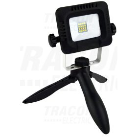   Tracon Összecsukható állványos kézi LED fényvető 180-240 VAC, 10W, IP44, 4000K, 3,7V 4400mAh, 800lm, EEI=A+