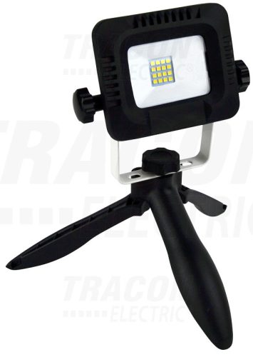 Tracon Összecsukható állványos kézi LED fényvető 180-240 VAC, 10W, IP44, 4000K, 3,7V 4400mAh, 800lm, EEI=A+