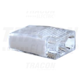   Tracon Csavar nélküli vezetékösszekötő, átlátszó/fehér 2×0,5-2,5mm2, 450VAC, max. 16A