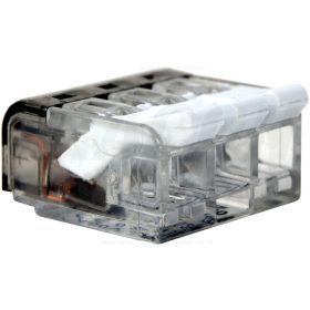   Tracon Csavar nélküli vezetékösszekötő, nyitható átlátszó 0,2-4mm2, 32A, 450VAC 3P