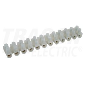  Tracon Flex. nyomólemezes sorozatkapocs, H profil, 12 tag, natúr 2,5mm2, 450VAC, 16A, PP